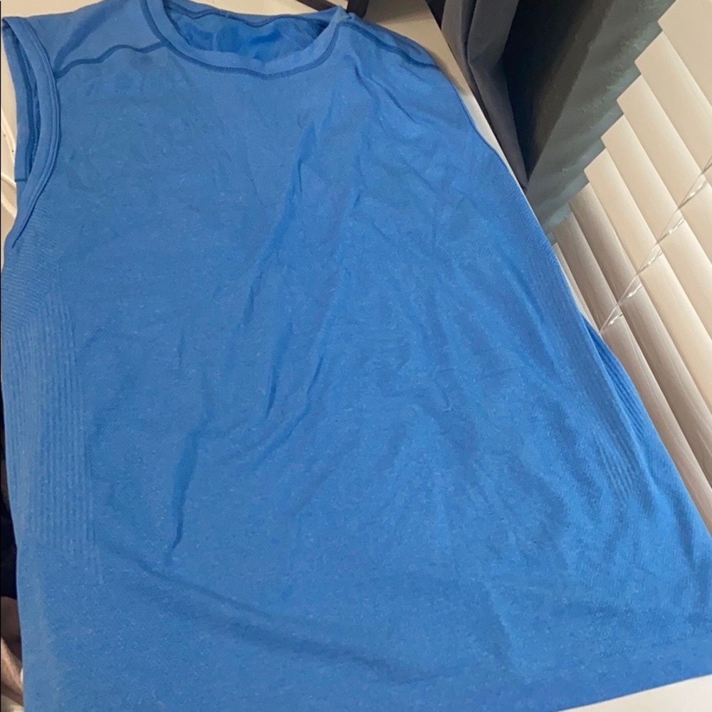 Large blue lulu men’s tank top